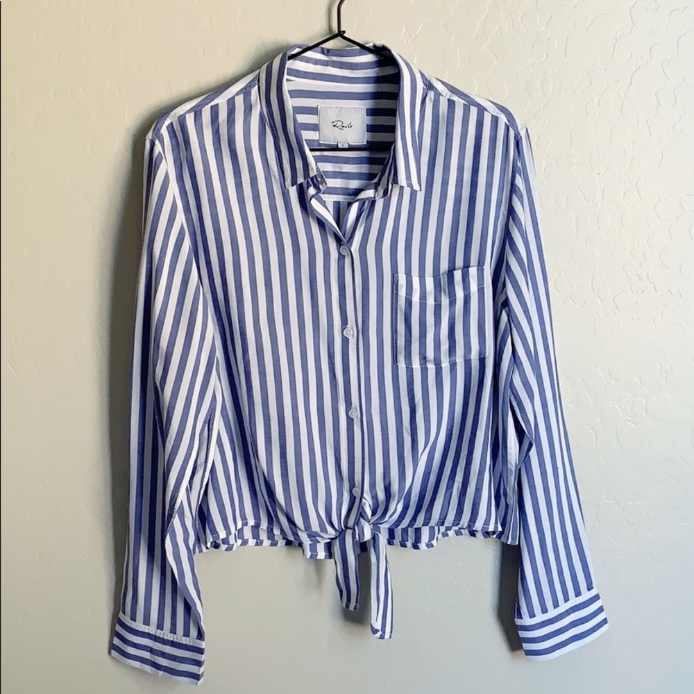 Rails Vals Stripe Tie Front Crop - image 1